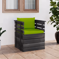VidaXL 3061730 panca da esterno Legno, Tessuto, Poliestere