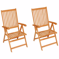 VidaXL 3062385 sedia da esterno Terrazzo Seduta imbottita Teak Rosso - Vista aggiuntiva 2