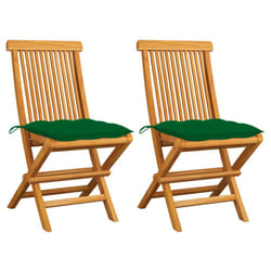 VidaXL 3062480 sedia da esterno Terrazzo Seduta imbottita Teak Verde