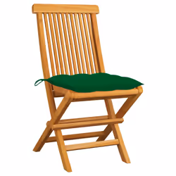 VidaXL 3062480 sedia da esterno Terrazzo Seduta imbottita Teak Verde