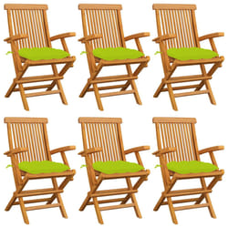VidaXL 3062513 sedia da esterno Terrazzo Seduta imbottita Teak Verde