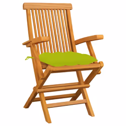 VidaXL 3062513 sedia da esterno Terrazzo Seduta imbottita Teak Verde
