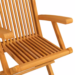 VidaXL 3062516 sedia da esterno Terrazzo Seduta imbottita Teak Crema - Vista aggiuntiva 5