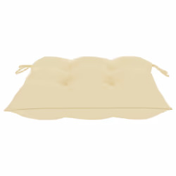 VidaXL 3062531 sedia da esterno Terrazzo Seduta imbottita Teak Crema, Bianco - Vista aggiuntiva 5