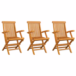 VidaXL 3062531 sedia da esterno Terrazzo Seduta imbottita Teak Crema, Bianco - Vista aggiuntiva 8