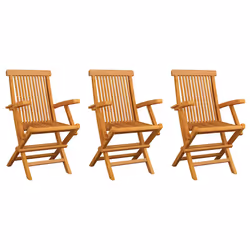 VidaXL 3062532 sedia da esterno Terrazzo Seduta imbottita Teak Beige - Vista aggiuntiva 6