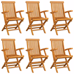 VidaXL 3062559 sedia da esterno Terrazzo Seduta imbottita Teak Beige