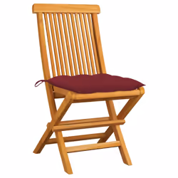 VidaXL 3062592 sedia da esterno Terrazzo Seduta imbottita Teak Rosso - Vista aggiuntiva 2