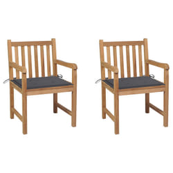 VidaXL 3062730 sedia da esterno Terrazzo Seduta imbottita Teak Antracite
