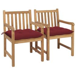 VidaXL 3062754 sedia da esterno Terrazzo Seduta imbottita Teak Rosso
