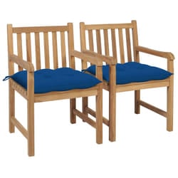 VidaXL 3062755 sedia da esterno Terrazzo Seduta imbottita Teak Blu