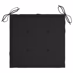 VidaXL 3062764 sedia da esterno Terrazzo Seduta imbottita Teak Nero - Vista aggiuntiva 4