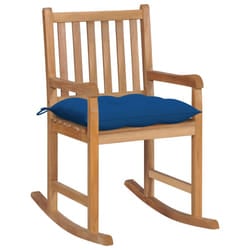 VidaXL 3062782 sedia da esterno Terrazzo Seduta imbottita Teak Blu
