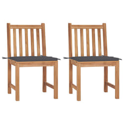 VidaXL 3062916 sedia da esterno Terrazzo Seduta imbottita Teak Antracite