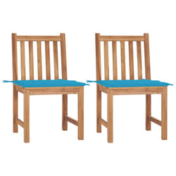VidaXL 3062920 sedia da esterno Terrazzo Seduta imbottita Teak Blu