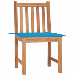 VidaXL 3062920 sedia da esterno Terrazzo Seduta imbottita Teak Blu