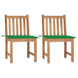 VidaXL 3062921 sedia da esterno Terrazzo Seduta imbottita Teak Verde
