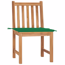 VidaXL 3062921 sedia da esterno Terrazzo Seduta imbottita Teak Verde