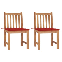 VidaXL 3062922 sedia da esterno Terrazzo Seduta imbottita Teak Rosso