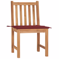 VidaXL 3062925 sedia da esterno Terrazzo Seduta imbottita Teak Rosso