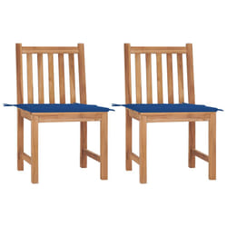 VidaXL 3062926 sedia da esterno Terrazzo Seduta imbottita Teak Blu