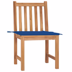VidaXL 3062926 sedia da esterno Terrazzo Seduta imbottita Teak Blu