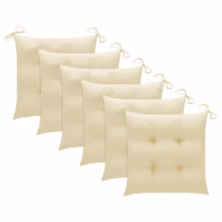 VidaXL 3062933 sedia da esterno Terrazzo Seduta imbottita Teak Crema, Bianco - Vista aggiuntiva 6