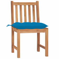VidaXL 3062935 sedia da esterno Terrazzo Seduta imbottita Teak Blu - Vista aggiuntiva 2