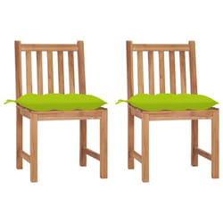 VidaXL 3062942 sedia da esterno Terrazzo Seduta imbottita Teak Verde