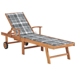 VidaXL 3063020 sedia da esterno Salone Seduta imbottita Acciaio galvanizzato, Teak