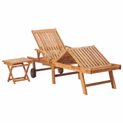 VidaXL 3063024 sedia da esterno Salone Seduta imbottita Acciaio galvanizzato, Teak Beige