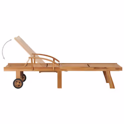 VidaXL 3063024 sedia da esterno Salone Seduta imbottita Acciaio galvanizzato, Teak Beige
