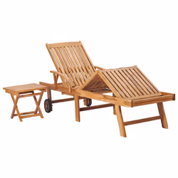 VidaXL 3063030 sedia da esterno Salone Seduta imbottita Acciaio galvanizzato, Teak Rosso