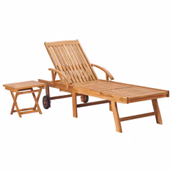 VidaXL 3063035 sedia da esterno Salone Seduta imbottita Acciaio galvanizzato, Teak