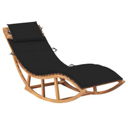 VidaXL 3063340 sedia da esterno Salone Seduta imbottita Teak Nero