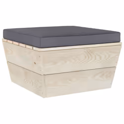 VidaXL 3063372, Legno, Poliestere, Adulti e bambini, 600 mm, 600 mm, 300 mm, 6 cm