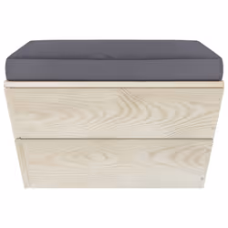 VidaXL 3063372 panca da esterno Legno, Poliestere