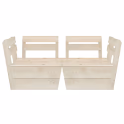 vidaXL Divano da Giardino a 2 Posti su Pallet Legno Abete Impregnato - Vista aggiuntiva 3