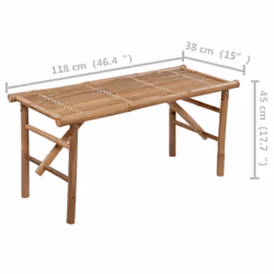 VidaXL 3063850 panca da esterno Bamboo - Vista aggiuntiva 8