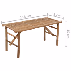 VidaXL 3063855 panca da esterno Bamboo - Vista aggiuntiva 8