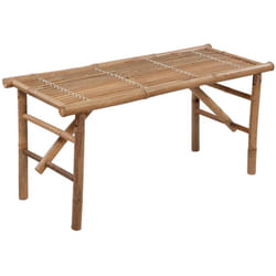 Vidaxl - Panca da Giardino Pieghevole con Cuscino 118 cm in Bambù 675134