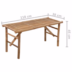 VidaXL 3063863 panca da esterno Bamboo - Vista aggiuntiva 8