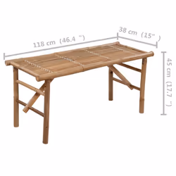 VidaXL 3063865 panca da esterno Bamboo - Vista aggiuntiva 8