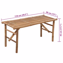 VidaXL 3063870 panca da esterno Bamboo - Vista aggiuntiva 8