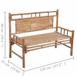 VidaXL 3063876 panca da esterno Bamboo - Vista aggiuntiva 8