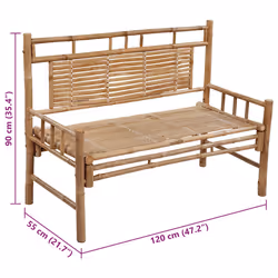 VidaXL 3063887 panca da esterno Bamboo - Vista aggiuntiva 7