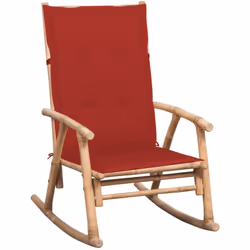 Questa sedia a dondolo in bamboo è un'ottima scelta per rilassarti in giardino o in cortile. Realizzata in bambù massello, qu ...