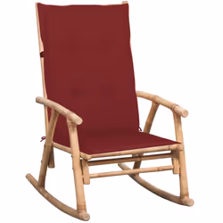 VidaXL 3063912, Terrazzo, Seduta imbottita, Bamboo, Rosso, Poliestere, 660 mm
