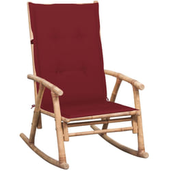 VidaXL 3063912 sedia da esterno Terrazzo Seduta imbottita Bamboo Rosso