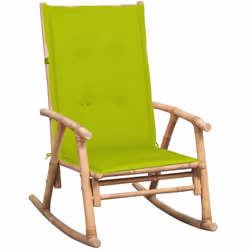 Sedia a Dondolo con Cuscino in Bambùcod mxl 120454
